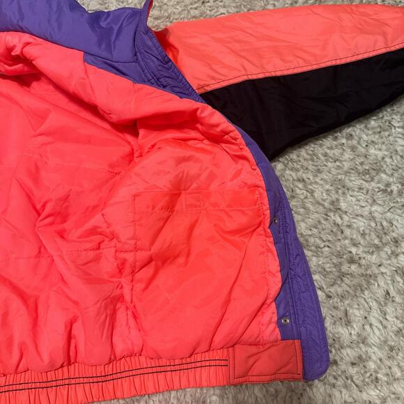 Vintage 80s 90s pedigree pedsport ski jacket-neon pink-medium - Picture 6 of 8